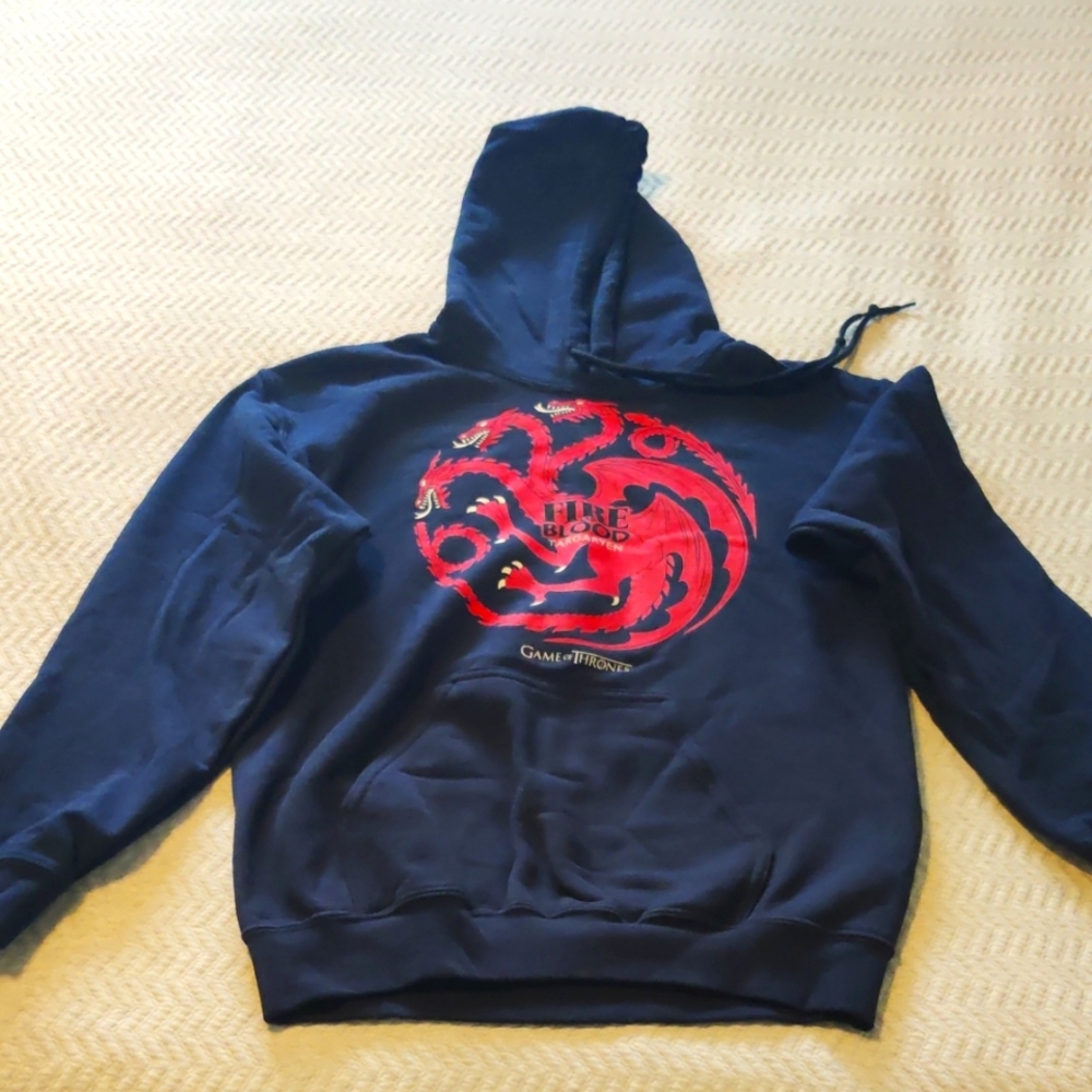 Game Of Thrones Targaryen Navy Hoodie Size Small
